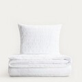 Lenjerie de pat pentru o persoana Reya, Homla, 140x200 cm, 2 piese, microfibra din poliester, alb