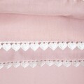 Lenjerie de pat dubla Cherish Love, Homla, 160x200 cm, 3 piese, bumbac, roz