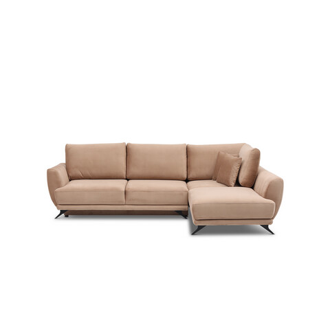 Coltar extensibil dreapta 4 locuri ELTAP, RT-20LO, Larde, 286x191x90 cm, lemn/poliester, maro deschis