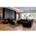 Coltar extensibil stanga 6 locuri ELTAP, LT-10FL, Louis, 347x202x92 cm, lemn/poliester, negru