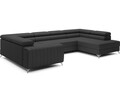 Coltar extensibil dreapta 6 locuri ELTAP, RT-11SOF, Louis, 347x202x92 cm, lemn/poliester, negru