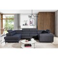 Coltar extensibil stanga 4 locuri ELTAP, Esc-24, Escada, 336x200x92 cm, lemn/poliester, negru