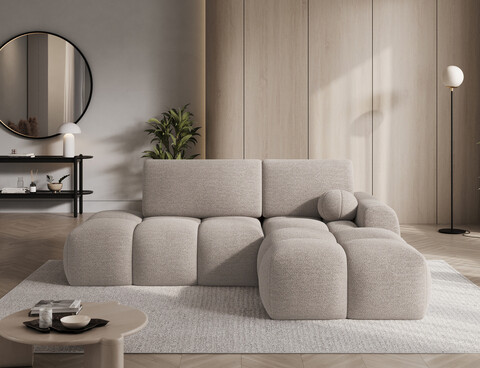 Coltar extensibil dreapta 3 locuri ELTAP, Vittario, 227x170x95 cm, lemn/poliester, bej