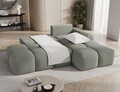Coltar extensibil dreapta 3 locuri ELTAP, Vittario, 227x170x95 cm, lemn/poliester, verde olive