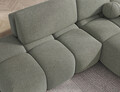 Coltar extensibil dreapta 3 locuri ELTAP, Vittario, 227x170x95 cm, lemn/poliester, verde olive