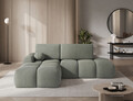 Coltar extensibil stanga 3 locuri ELTAP, Vittario, 227x170x95 cm, lemn/poliester, verde olive