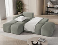 Coltar extensibil stanga 3 locuri ELTAP, Vittario, 227x170x95 cm, lemn/poliester, verde olive
