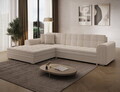 Coltar extensibil stanga 4 locuri ELTAP, Sorento, 296x194x78 cm, lemn/poliester, bej