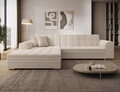 Coltar extensibil stanga 4 locuri ELTAP, Sorento, 296x194x78 cm, lemn/poliester, bej