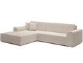 Coltar extensibil stanga 4 locuri ELTAP, Sorento, 296x194x78 cm, lemn/poliester, bej