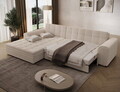 Coltar extensibil stanga 4 locuri ELTAP, Sorento, 296x194x78 cm, lemn/poliester, bej