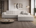 Coltar extensibil dreapta 4 locuri ELTAP, Sorento, 296x194x78 cm, lemn/poliester, alb murdar