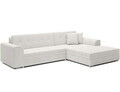 Coltar extensibil dreapta 4 locuri ELTAP, Sorento, 296x194x78 cm, lemn/poliester, alb murdar