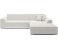 Coltar extensibil dreapta 4 locuri ELTAP, Sorento, 296x194x78 cm, lemn/poliester, alb murdar