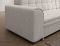 Coltar extensibil dreapta 4 locuri ELTAP, Sorento, 296x194x78 cm, lemn/poliester, alb murdar
