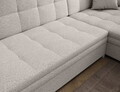 Coltar extensibil dreapta 4 locuri ELTAP, Sorento, 296x194x78 cm, lemn/poliester, alb murdar