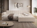 Coltar extensibil dreapta 4 locuri ELTAP, Sorento, 296x194x78 cm, lemn/poliester, bej