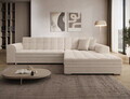 Coltar extensibil dreapta 4 locuri ELTAP, Sorento, 296x194x78 cm, lemn/poliester, bej