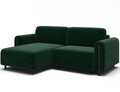 Coltar extensibil stanga 3 locuri ELTAP, LT-BL-35AMO, Acossta, 244x154x95 cm, lemn/poliester, verde inchis/negru