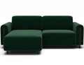 Coltar extensibil stanga 3 locuri ELTAP, LT-BL-35AMO, Acossta, 244x154x95 cm, lemn/poliester, verde inchis/negru