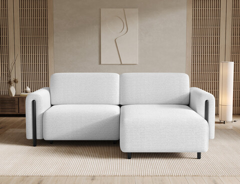 Coltar extensibil dreapta 3 locuri ELTAP, RT-BL-01ROY, Acossta, 244x154x95 cm, lemn/poliester, alb/negru