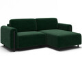 Coltar extensibil dreapta 3 locuri ELTAP, RT-BL-35AMO, Acossta, 244x154x95 cm, lemn/poliester, verde inchis/negru
