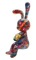 Decoratiune, Mauro Ferretti, Rabbit Psyco -A, 8x10x23 cm, polirasina, multicolor