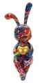 Decoratiune, Mauro Ferretti, Rabbit Psyco -A, 8x10x23 cm, polirasina, multicolor