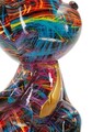 Decoratiune, Mauro Ferretti, Orsetto Psyco -A, 10.5x12x23.5 cm, polirasina, multicolor