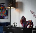 Decoratiune, Mauro Ferretti, Dog Psyco, 20x14x16.5 cm, polirasina, multicolor