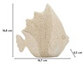 Decoratiune, Mauro Ferretti, Fish, 16.7x6.5x16.8 cm, polirasina, bej