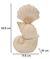 Decoratiune, Mauro Ferretti, Shell, 17.2x10x30.2 cm, polirasina, bej