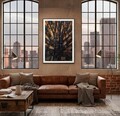 Tablou decorativ, Mauro Ferretti, New York -A, 72x102 cm, lemn de pin/canvas, multicolor