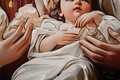 Tablou decorativ, Mauro Ferretti, Nativity, 102x72 cm, lemn de pin/canvas, multicolor