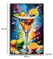Tablou decorativ, Mauro Ferretti, Cocktail -A, 62x92 cm, lemn de pin/canvas, multicolor
