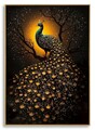 Tablou decorativ, Mauro Ferretti, Peacock, 70x100 cm, lemn de pin/canvas, multicolor