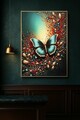 Tablou decorativ, Mauro Ferretti, Butterfly -B, 70x100 cm, lemn de pin/canvas, multicolor