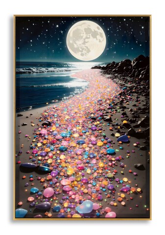 Tablou decorativ, Mauro Ferretti, Colors -A, 60x90 cm, lemn de pin/canvas, multicolor