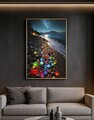 Tablou decorativ, Mauro Ferretti, Colors -B, 60x90 cm, lemn de pin/canvas, multicolor