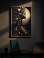 Tablou decorativ cu LED, Mauro Ferretti, Minerva -A, 60x90 cm, lemn de pin/canvas, multicolor