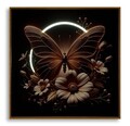 Tablou decorativ cu LED, Mauro Ferretti, Butterfly, 50x50 cm, lemn de pin/canvas, multicolor