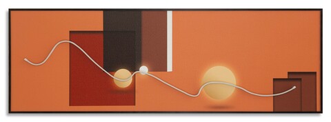 Tablou decorativ cu LED, Mauro Ferretti, Abstract, 150x50 cm, canvas/MDF, multicolor