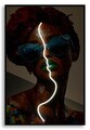 Tablou decorativ cu LED, Mauro Ferretti, Afro, 60x90 cm, canvas/MDF, multicolor