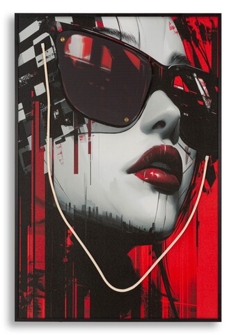 Tablou decorativ cu LED, Mauro Ferretti, Psyco -A, 60x90 cm, canvas/MDF, multicolor