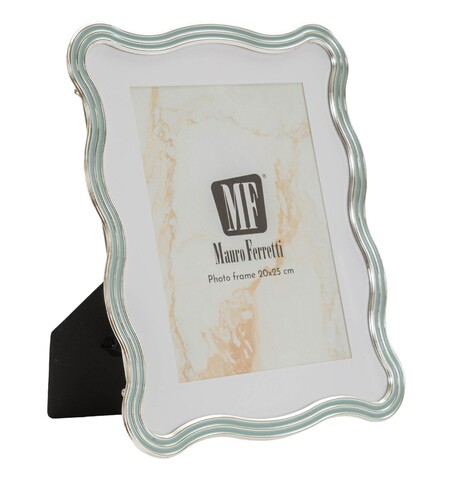 Rama foto, Mauro Ferretti, Elizabeth, 20x25 cn, zinc/sticla, albastru deschis/argintiu