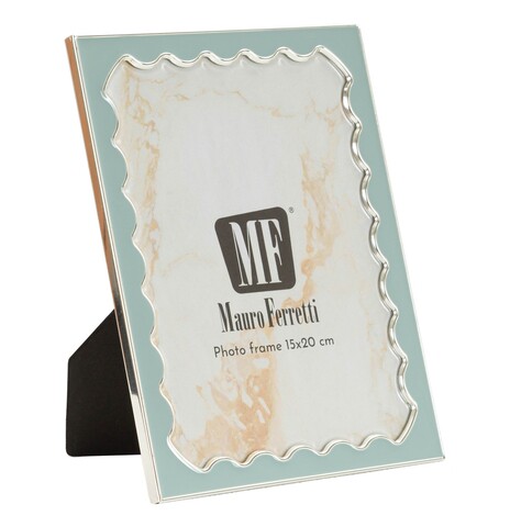 Rama foto, Mauro Ferretti, Juliette, 12.5x17.5 cm, zinc/sticla, albastru deschis/argintiu