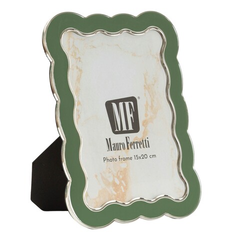 Rama foto, Mauro Ferretti, Charlotte, 12.5x17.5 cm, zinc/sticla, verde/argintiu