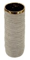 Vaza decorativa, Mauro Ferretti, Lima, 15.5x40 cm, ceramica, gri/auriu