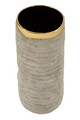 Vaza decorativa, Mauro Ferretti, Lima, 14x31.5 cm, ceramica, gri/auriu