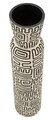 Vaza decorativa, Mauro Ferretti, Nairobi, 15.5x65 cm, polirasina, alb/negru